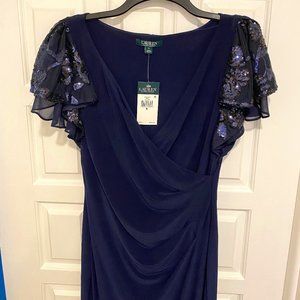 NWT Size 8 Navy Ralph Lauren Evening Gown